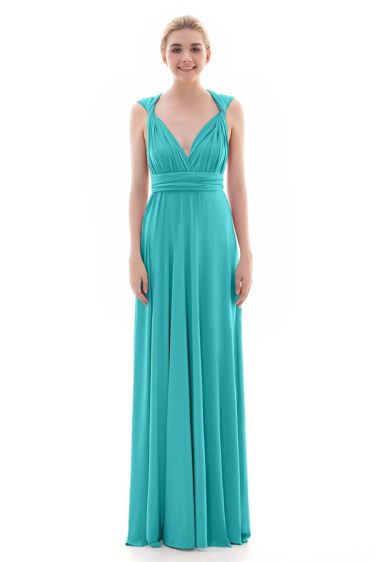 Sheath Floor Length Knitted Bridesmaid Dress COEF16001PS