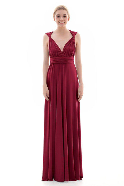 Sheath Floor Length Knitted Bridesmaid Dress COEF16001