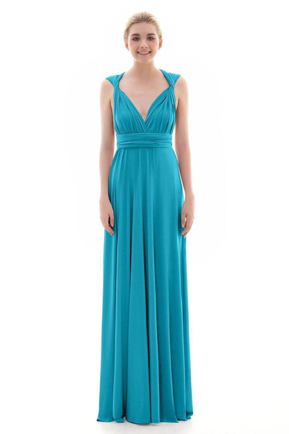 Sheath Floor Length Knitted Bridesmaid Dress COEF16001PS