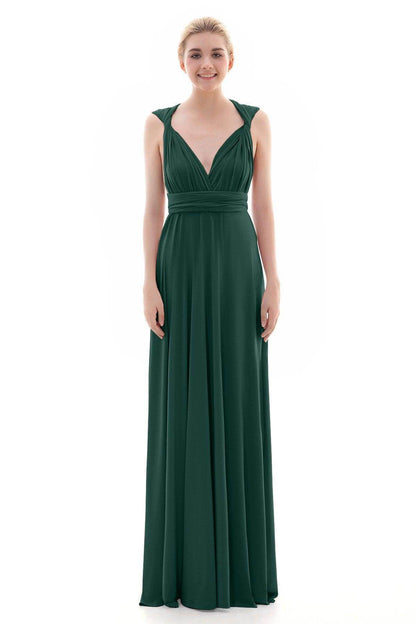 Sheath Floor Length Knitted Bridesmaid Dress COEF16001PS
