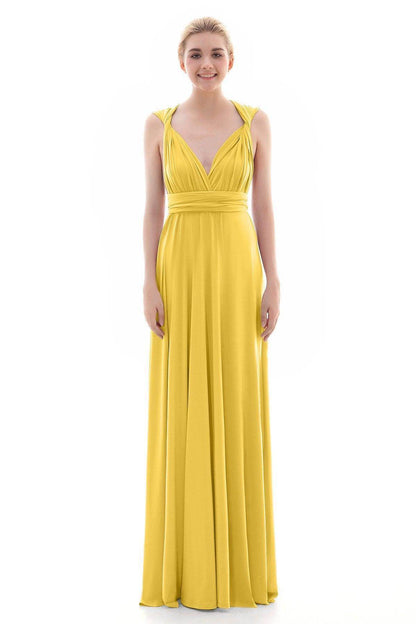 Sheath Floor Length Knitted Bridesmaid Dress COEF16001PS