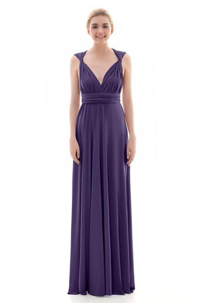 Sheath Floor Length Knitted Bridesmaid Dress COEF16001PS