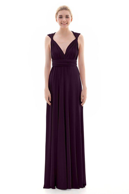 Sheath Floor Length Knitted Bridesmaid Dress COEF16001PS