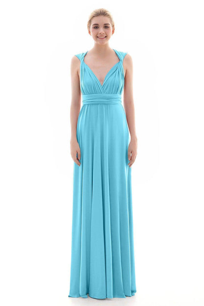 Sheath Floor Length Knitted Bridesmaid Dress COEF16001
