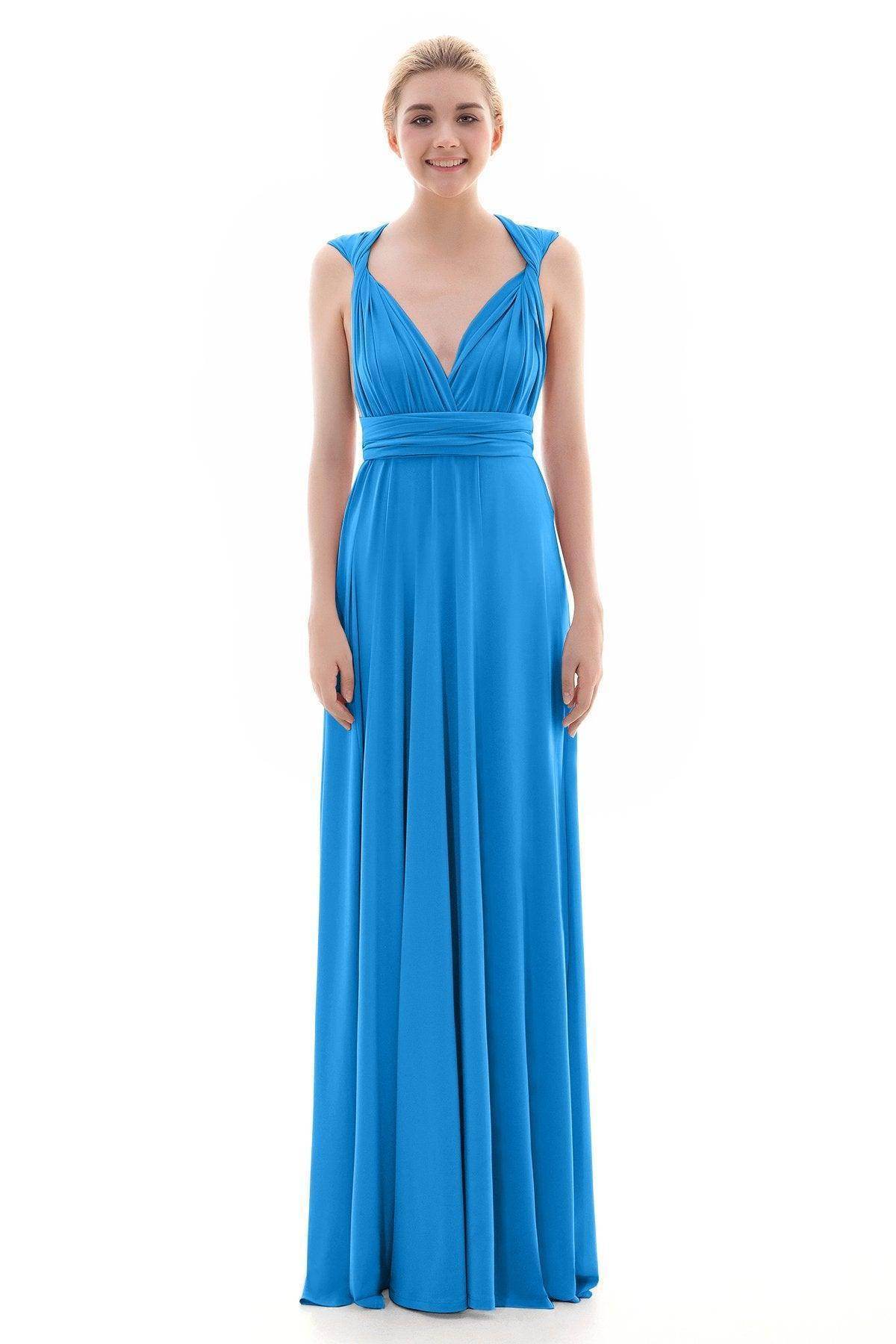 Sheath Floor Length Knitted Bridesmaid Dress COEF16001PS