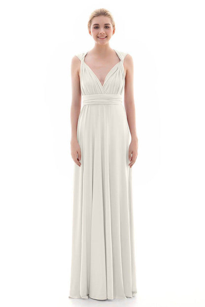 Sheath Floor Length Knitted Bridesmaid Dress COEF16001PS