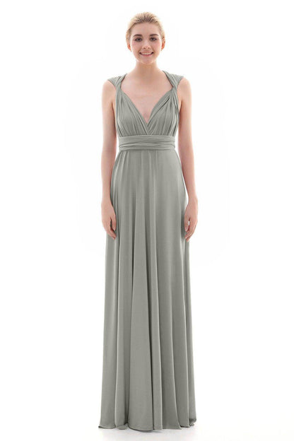 Sheath Floor Length Knitted Bridesmaid Dress COEF16001