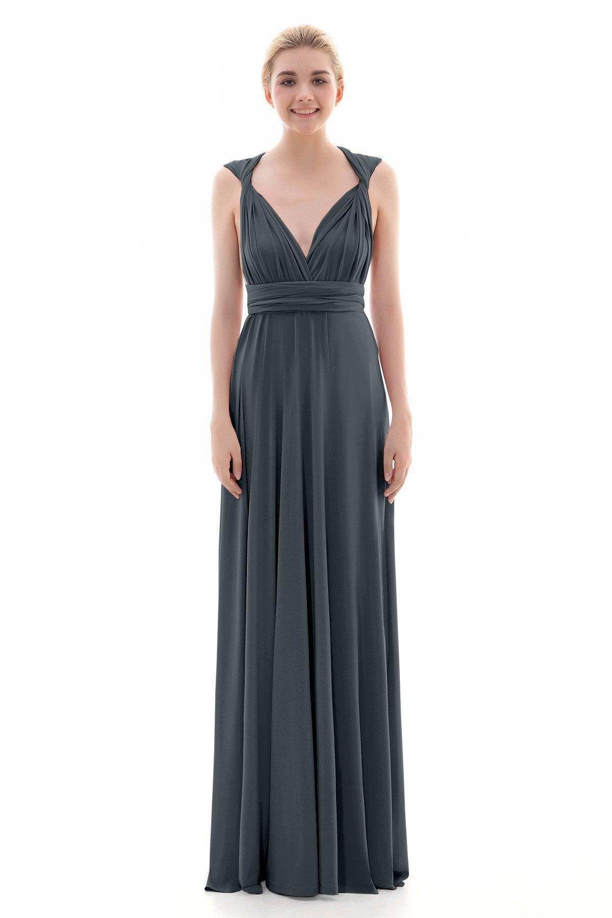 Sheath Floor Length Knitted Bridesmaid Dress COEF16001