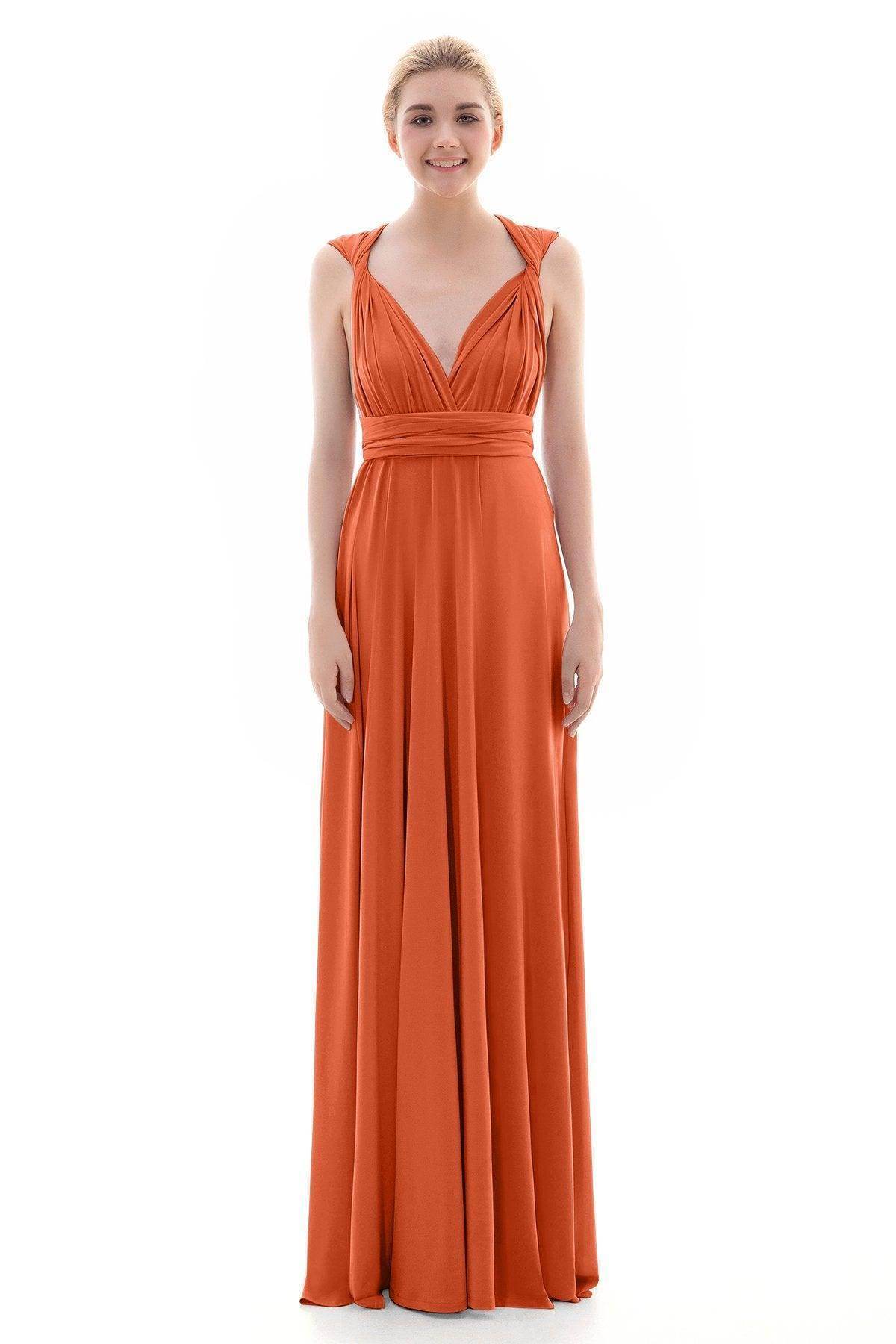 Sheath Floor Length Knitted Bridesmaid Dress COEF16001PS