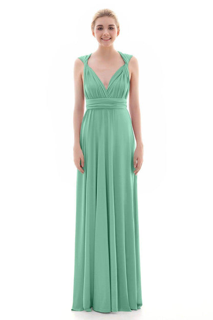 Sheath Floor Length Knitted Bridesmaid Dress COEF16001PS