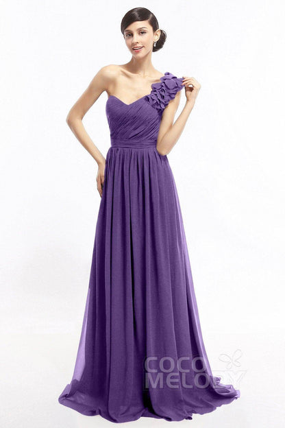Sheath Sweep-Brush Train Chiffon Evening Dresses COLT14007