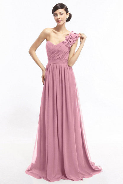 Sheath Sweep-Brush Train Chiffon Evening Dresses COLT14007