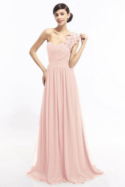 Sheath Sweep-Brush Train Chiffon Evening Dresses COLT14007