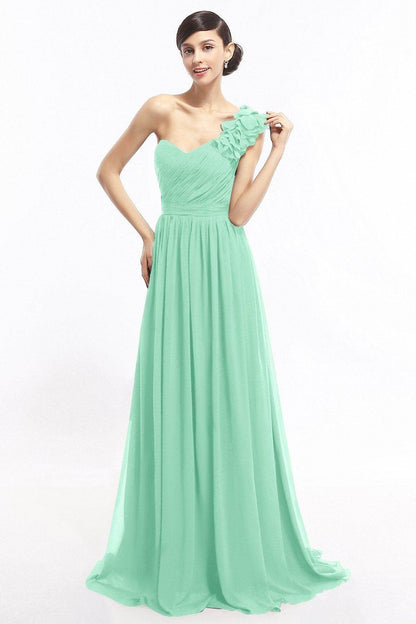Sheath Sweep-Brush Train Chiffon Evening Dresses COLT14007