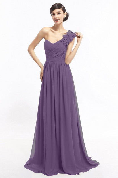 Sheath Sweep-Brush Train Chiffon Evening Dresses COLT14007
