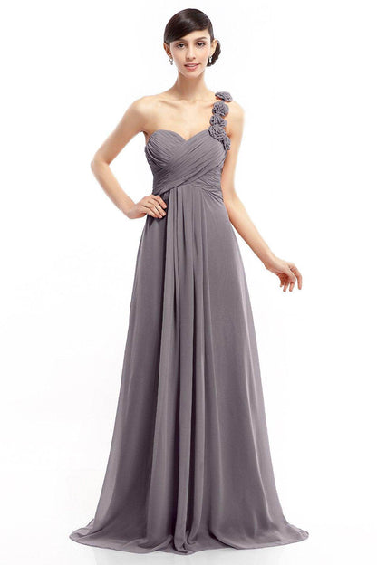 Sheath-Column Floor Length Chiffon Dresses COLT14017
