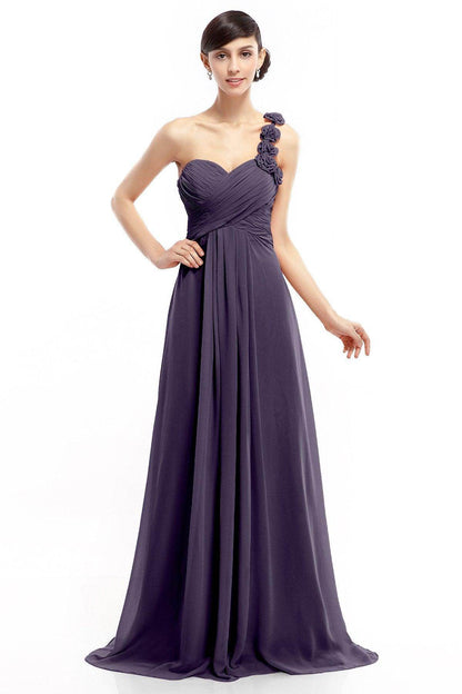 Sheath-Column Floor Length Chiffon Dresses COLT14017