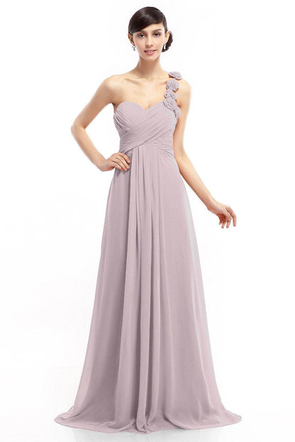 Sheath-Column Floor Length Chiffon Dresses COLT14017