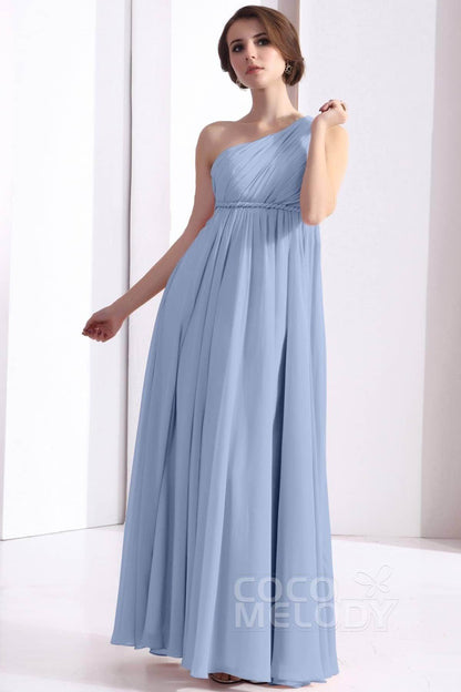 Sheath Floor Length Chiffon Bridesmaid Dress COSF1300D