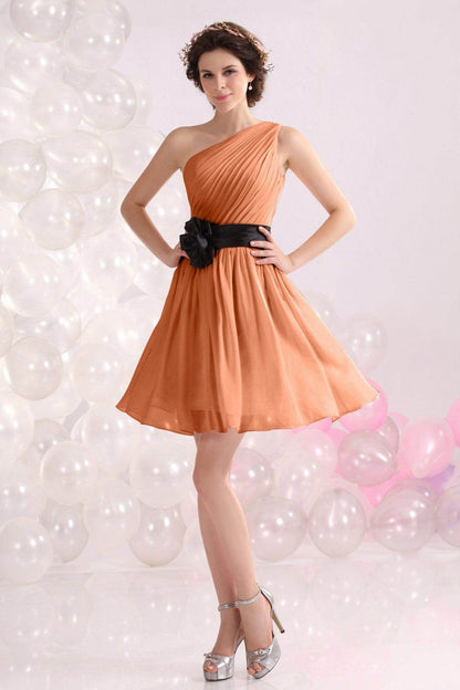 A-Line Short-Mini Chiffon Bridesmaids Dress COZB1301C
