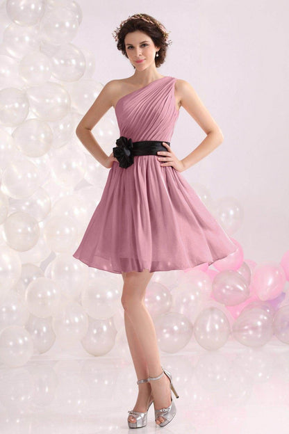 A-Line Short-Mini Chiffon Bridesmaids Dress COZB1301C