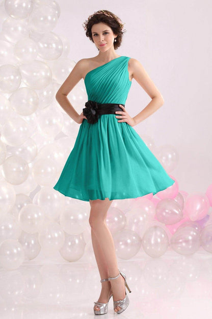 A-Line Short-Mini Chiffon Bridesmaids Dress COZB1301C