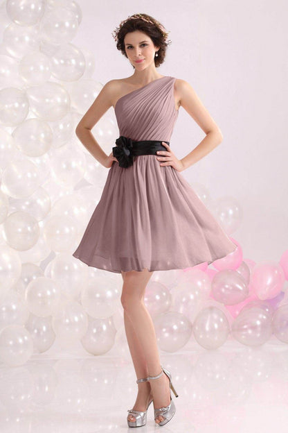 A-Line Short-Mini Chiffon Bridesmaids Dress COZB1301C