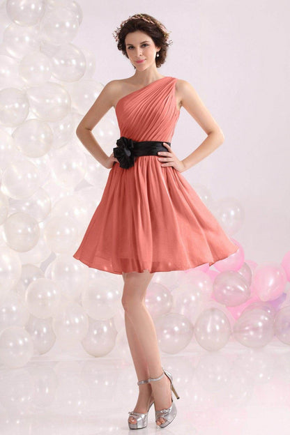 A-Line Short-Mini Chiffon Bridesmaids Dress COZB1301C