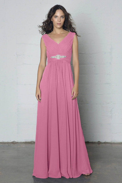 Sheath-Column Floor Length Chiffon Dress COZF14002