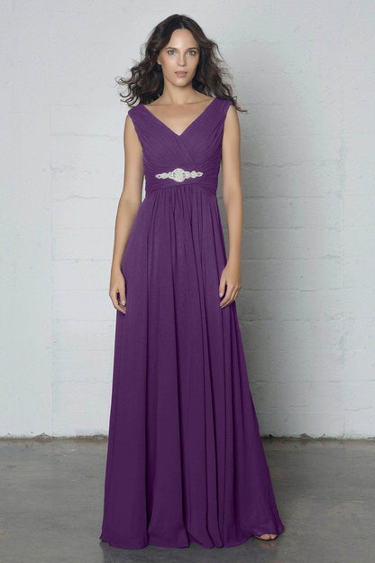 Sheath-Column Floor Length Chiffon Dress COZF14002
