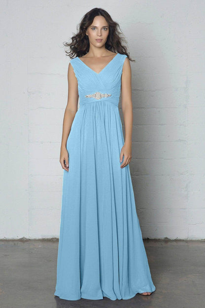 Sheath-Column Floor Length Chiffon Dress COZF14002