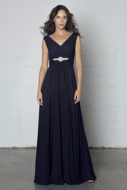 Sheath-Column Floor Length Chiffon Dress COZF14002