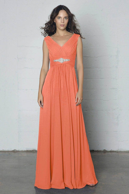 Sheath-Column Floor Length Chiffon Dress COZF14002