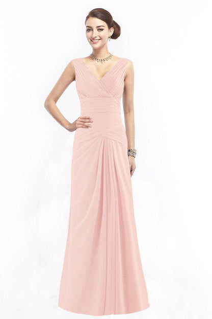 Sheath Floor Length Chiffon Bridesmaid Dress COZF1401E