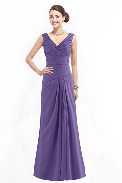 Sheath Floor Length Chiffon Bridesmaid Dress COZF1401E