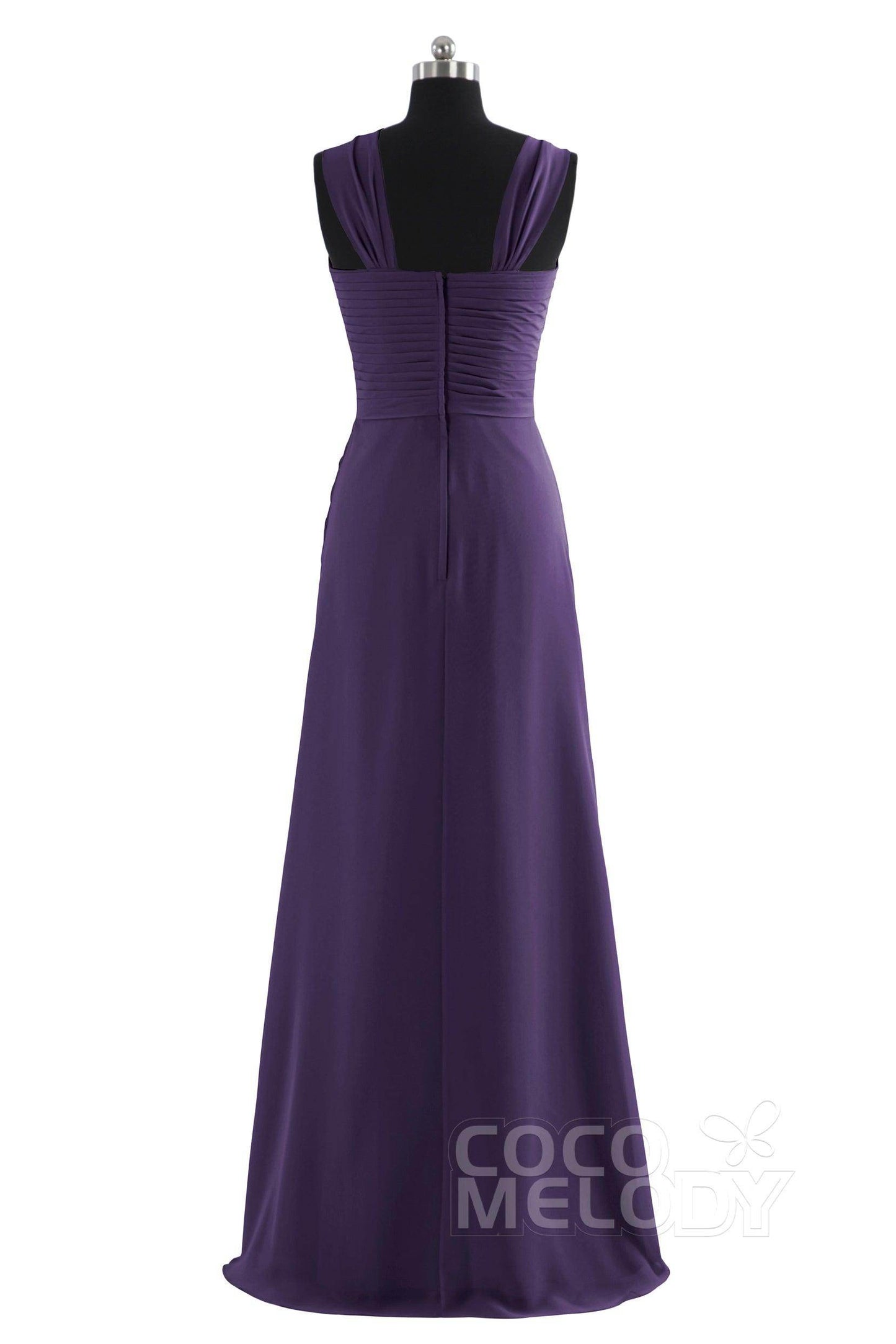 Sheath Floor Length Chiffon Bridesmaid Dress COZF1401F