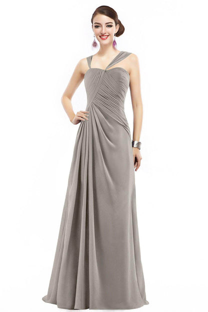 Sheath Floor Length Chiffon Bridesmaid Dress COZF1401F