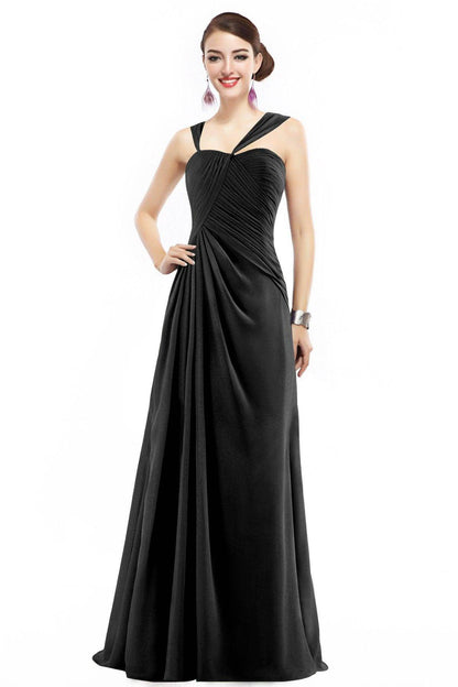 Sheath Floor Length Chiffon Bridesmaid Dress COZF1401F