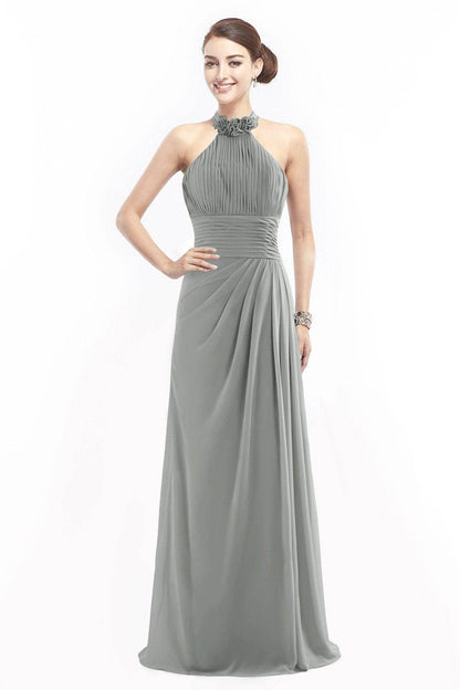 Sheath Floor Length Chiffon Bridesmaid Dress COZF14020