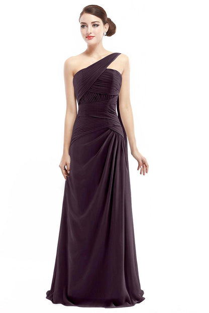 Sheath Floor Length Chiffon Bridesmaid Dress COZF14021