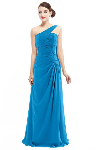 Sheath Floor Length Chiffon Bridesmaid Dress COZF14021