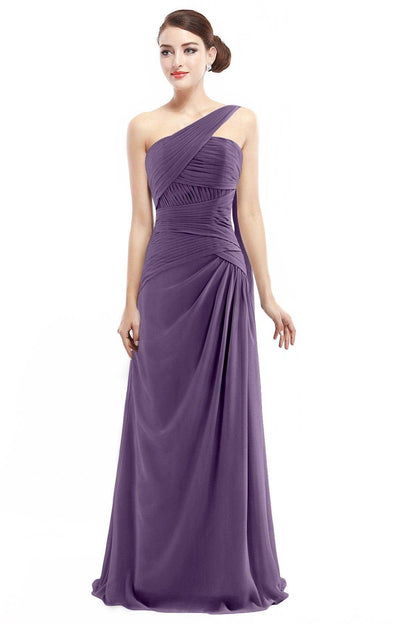 Sheath Floor Length Chiffon Bridesmaid Dress COZF14021