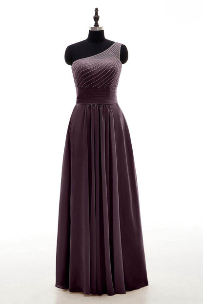 Sheath Floor Length Chiffon Bridesmaid Dress COZF1409A