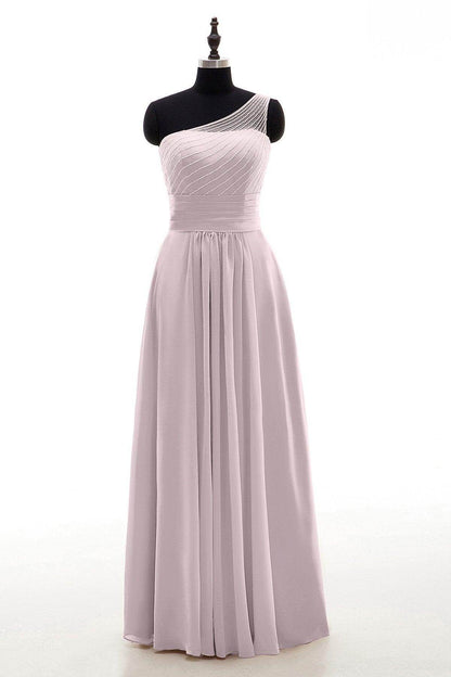Sheath Floor Length Chiffon Bridesmaid Dress COZF1409A