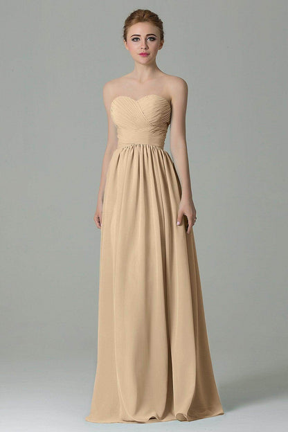 Sheath Floor Length Chiffon Bridesmaid Dress COZF1500C