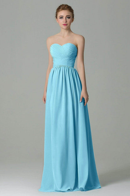 Sheath Floor Length Chiffon Bridesmaid Dress COZF1500C