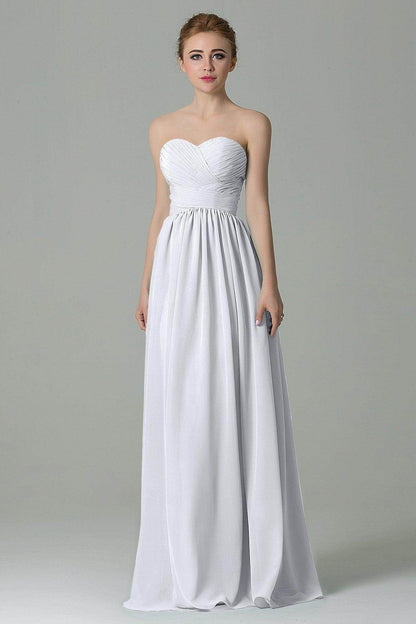 Sheath Floor Length Chiffon Bridesmaid Dress COZF1500C