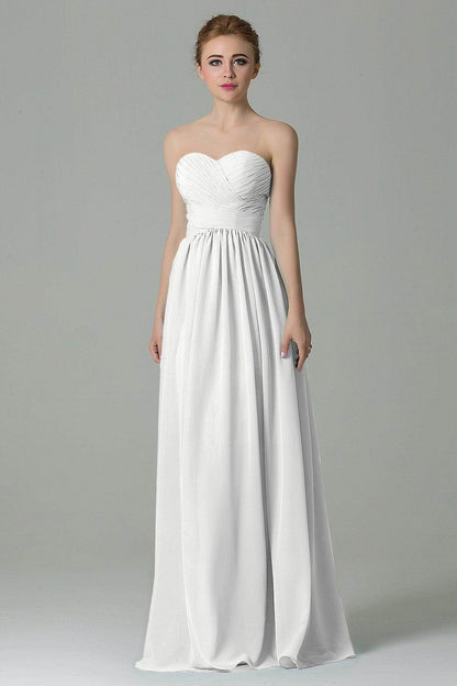 Sheath Floor Length Chiffon Bridesmaid Dress COZF1500C