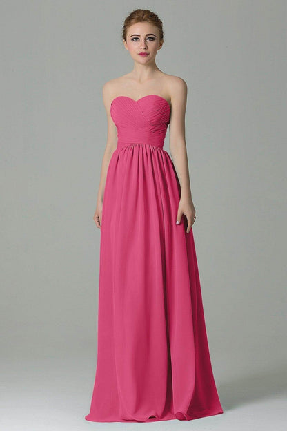 Sheath Floor Length Chiffon Bridesmaid Dress COZF1500C