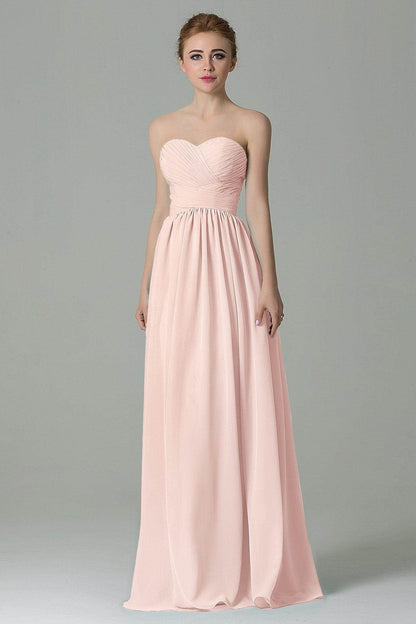 Sheath Floor Length Chiffon Bridesmaid Dress COZF1500C